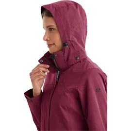 KILLTEC Outdoorjacke "Inkele", Damen, Gr. 42, rosa (dunkelrosé), Obermaterial: 100% Polyester;Obermaterial 2: 100% Polyester;Futter: 100% Polyester, Jacken Outdoorjacke, Damenjacke mit abnehmbarer Kapuze, wind- und wasserdicht, atmungsaktiv