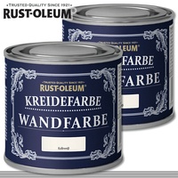 Rust-Oleum 2 x 125 ml Kreidefarbe Wandfarbe Kalkweiß Shabby Chalky Rustoleum