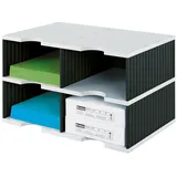 Styro Sortierstation Styrodoc Jumbo Grundeinheit grau/schwarz mit 4 Fächern
