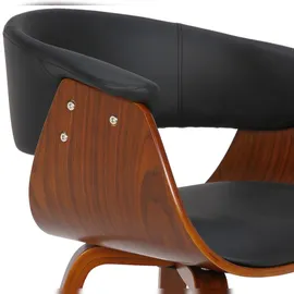 CLP 2er Set Stühle Bruce mit Kunstlederbezug I Sessel mit Polsterung, Rückenlehne und Holzgestell Bis 150 kg belastbar