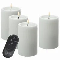 unique candles LED Kerzenset UNIQUE 12,5 cm 4 St. weiß