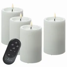 unique candles LED Kerzenset UNIQUE 12,5 cm 4 St. weiß