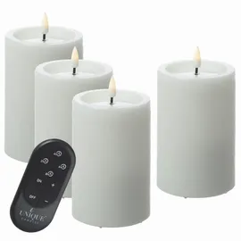 unique candles LED Kerzenset UNIQUE 12,5 cm 4 St. weiß