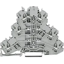 WAGO 2002-3212/1000-673 Dreistock-Diodenklemme 5.20 mm Zugfeder Belegung: L Grau