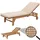 Mendler HWC-N48 Sonnenliege 200 x 66 x 110 cm Beige