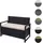 Mendler HWC-F39 2er Sitzbank 120 x 60 x 85 cm Beige