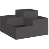 vidaXL Gartenpflanzer 100x100x48 cm Schwarz Stahl