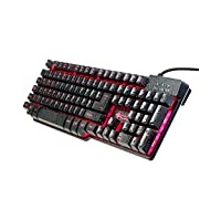 GeneralKeys Led Tastatur: Halbmechanische USB-Gaming-Tastatur, 7-farbig beleuchtet, wasserfest (wasserdichte Tastatur, Tastatur Mit Beleuchtung, Beleuchtete)