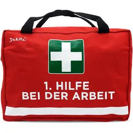 Dakita Erste Hilfe Tasche für Kollegen – Lustiges Geschenk für Mitarbeiter zum Abschied oder Geburtstag – 28×18×8 cm, rot,ohne Inhalt