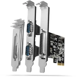 AXAGON PCEA-PSN PCIe-Adapter mit 1x Parallel-+ 2x Seriell-Ports - ASIX AX99100,
