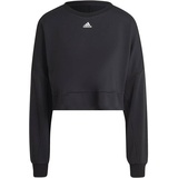 adidas Damen Sweatshirt W STDIO SWT, BLACK/WHITE, L