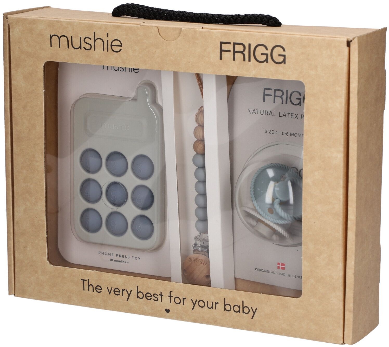 Frigg Mushie Baby Geschenkbox, blau