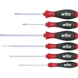 Wiha Schraubendreher Set SoftFinish® Schlitz, Pozidriv 6-tlg.