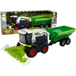 LEAN Toys Spielzeug-Traktor Spielzeugfahrzeug Traktor Landmaschinenfahrzeug Spielzeugfahrzeug grün