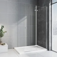 Wdwritti Walk In Dusche 80x185cm Walk In Duschwand Falttür Dusche Duschtrennwand, 6mm Esg-sicherheitsglas