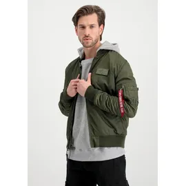 Alpha Industries MA-1 TT Hood Fliegerjacke dark green, - S