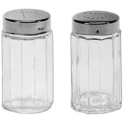 Pfefferstreuer, Glas und Edelstahl - 7x4cm - 1 Pfefferstreuer