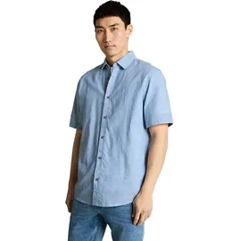 Tom Tailor Kurzarmhemd Bleeched Blue Chambray XXL