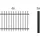 GAH Alberts Zaun-Set 200 x 120 cm Aluminium Schwarz