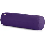 basaho Yoga Bolster Yogarolle | Bio-Baumwolle | Buchweizenschalen | Abnehmbarer und waschbarer Bezug | Yoga Rolle Yogakissen (Purpur)