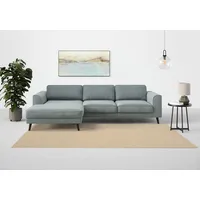 Ecksofa TRENDMANUFAKTUR "Lumber Jack, elegantes Designsofa, L-Form" Sofas Gr. B/H/T: 280cm x 85cm x 167cm, Cord, Recamiere links-Bettfunktion rechts, mit Bettfunktion-mit Bettkasten, blau (aqua glas) wahlweise mit Bettfunktion u. Bettkasten