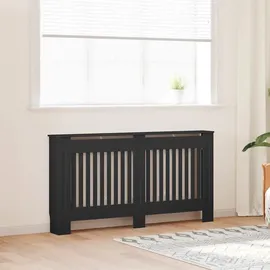 vidaXL Heizkörperverkleidung Schwarz 152x19x81,5 cm