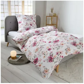 Traumschlaf Fleur Floral Lila 200 x 200 cm + 2 x 80 x 80 cm
