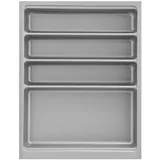 Agoform Scoop II Besteckkasten 474 x 366 x 59 mm Kunststoff Silber