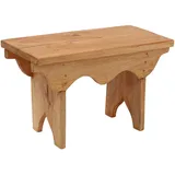 creedwood Hocker, Natur, Holz, 40x25x20 cm, Wohnzimmer, Hocker, Sitzhocker