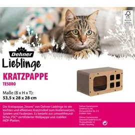 dehner lieblinge Tesoro Kratzmöbel 53,5 x 28 x 28 cm braun
