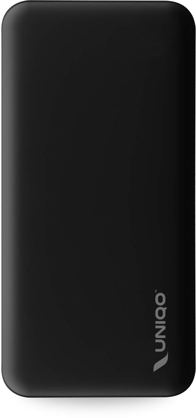 UNIQO Powerbank 20000 mAh a für Android Smartphone und iPhone 15/14/13 und älter, Schnellladung mit 2 USB-Ports, 8x Smartphone-Ladung, 4 Status-LEDs, inkl. Ladekabel