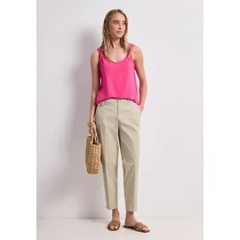 STREET ONE STREET ONE, Damen, Gr. 38, Länge 28, cobble stone, Web, 97% Baumwolle, 3% Elasthan. unifarben, comfort fit normal, Hosen Chinohose, soft
