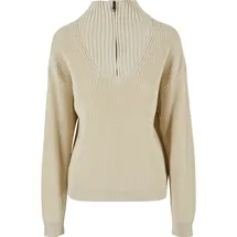 URBAN CLASSICS Oversized Knit Troyer Beige XL