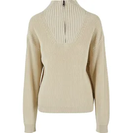 URBAN CLASSICS Oversized Knit Troyer Beige XL