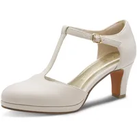 Marco Tozzi Damen Pumps weiches Feel Me Fußbett weiches Innenfutter Vielseitig, beige (Cream), 41 EU