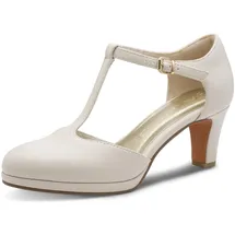 Marco Tozzi Damen Pumps weiches Feel Me Fußbett weiches Innenfutter Vielseitig, beige (Cream), 41 EU