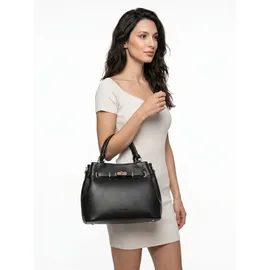 Samantha look Henkeltasche Leder Black