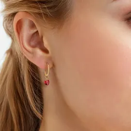 Rafaela Donata Creolen RD5029 rot 27,7 Zirkonia