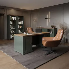 petits-meubles Schreibtisch Martin Grün und Holz