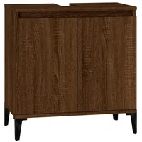 VidaXL Waschbeckenunterschrank Braun Eichen-Optik 58x33x60 cm