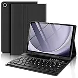 FOGARI Samsung Tablet A9 Tastatur | Galaxy Tab A9 8.7'' Hülle mit Tastatur - [QWERTZ Deutsches] Tastatur Magnetische Kabelloser Bluetooth Abnehmbar für Samsung Galaxy Tab A9 2023 8.7 Zoll,Schwarz