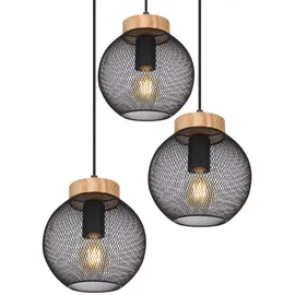 GLOBO Pablo 3-flg. 44 cm rund schwarz, braun