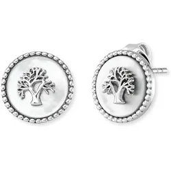 Engelsrufer Paar Ohrstecker »Schmuck Geschenk, Lebensbaum«, Designed in Germany, handmade in Thailand - mit Perlmutt Engelsrufer silberfarben-perlmuttfarben
