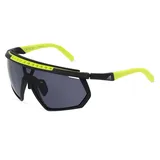 Adidas SP0029-H Unisex-Sonnenbrille Vollrand Monoscheibe Kunststoff-Gestell, schwarz