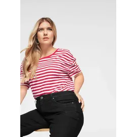AJC T-Shirt Kurzarm gestreift Rot 48/50