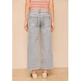 street one studio Cropped Wide Leg Jeans, im Loose Fit Light Grey wash), 27 - 27W / 28L