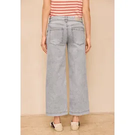 street one studio Cropped Wide Leg Jeans, im Loose Fit Light Grey wash), 27 - 27W / 28L