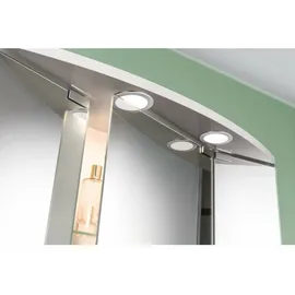 Paulmann LED Möbel-Einbauleuchte eisen gebürstet Ø 6,5 cm warmweiß 3er Set