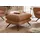 KAWOLA Hochlehnsessel CHARME Cord 72 x 100 x 80 cm Braun mit Hockerbank
