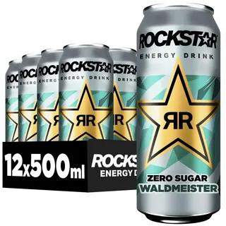 Rockstar Energy Drink Waldmeister - Koffeinhaltiges Erfrischungsgetränk, EINWEG (12 x500ml)